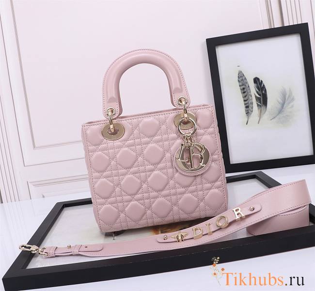 Dior Small Lady My ABC Bag Lambskin Light Pink 20cm - 1
