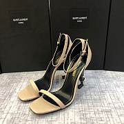 YSL Opyum Patent Leather Beige Heel 10cm - 4