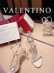 Valentino Rockstud Leather White Heel 10cm - 5