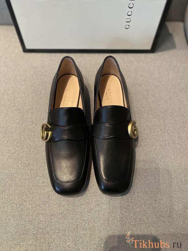 Gucci Leather Loafer Double G Black - 1