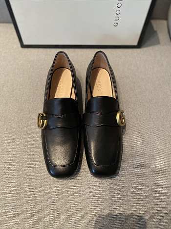 Gucci Leather Loafer Double G Black