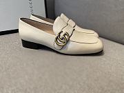 Gucci Leather Loafer Double G White - 5