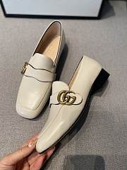Gucci Leather Loafer Double G White - 2