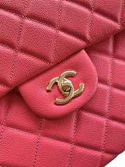 Chanel Large Flap Bag Pink Caviar Gold 38x27x12cm - 4