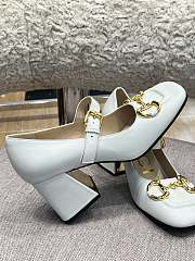 Gucci High White Heel Mary Jane Pumps 9cm - 5