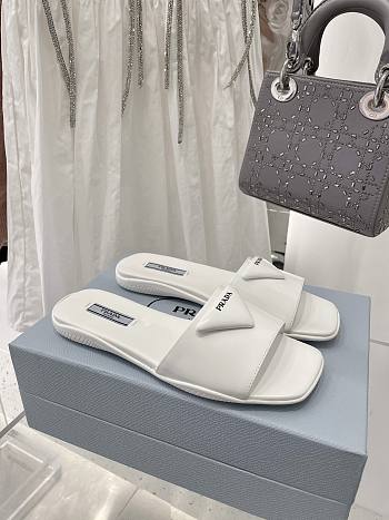 Prada White Slides