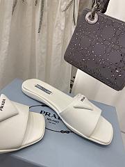 Prada White Slides - 3