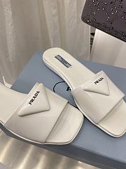 Prada White Slides - 2