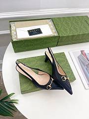 Gucci 45mm Black Slingback Pumps  - 4