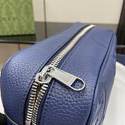 Gucci Jumbo GG Shoulder Bag Blue 26x17x9cm - 3