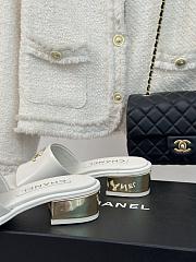 Chanel White Sandal Heel 4cm - 3