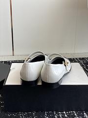 Chanel Ballerina Flat White Black Patent - 5