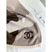 Chanel Cashmere Scarf Brown And Beige - 2