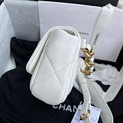 Chanel 19 Waist Belt Bag Lambskin White Gold 20x11x5.5cm - 6