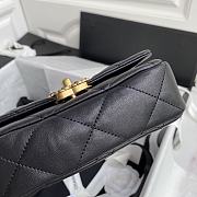 Chanel 19 Waist Belt Bag Lambskin Black Gold 20x11x5.5cm - 4