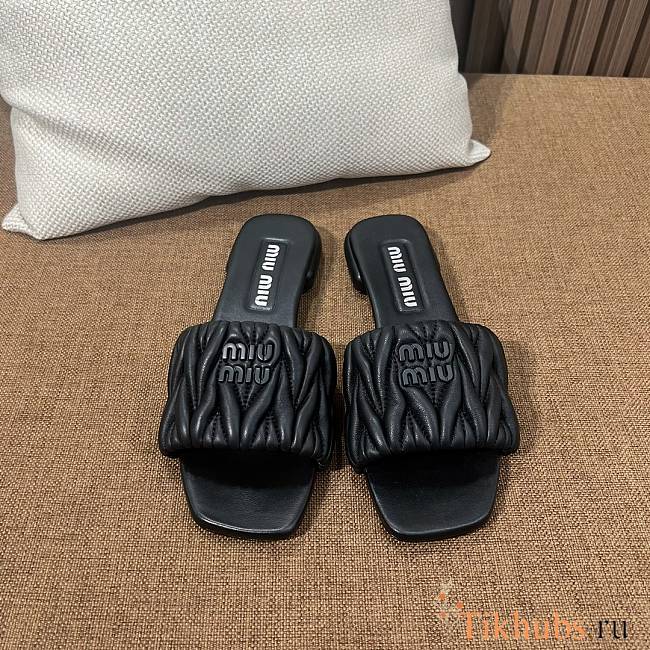 Miu Miu Black Slides - 1