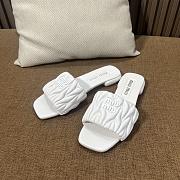 Miu Miu White Slides - 2