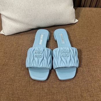 Miu Miu Blue Slides