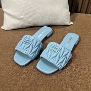 Miu Miu Blue Slides - 4