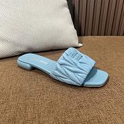 Miu Miu Blue Slides - 3