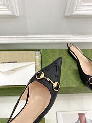 Gucci Flat Black Slingback Pumps - 4