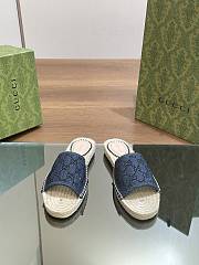 Gucci Slide Espadrille With GG Crystals - 1