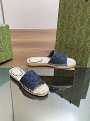Gucci Slide Espadrille With GG Crystals - 2