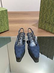 Gucci GG Denim Slingback Heel 4.5cm - 3