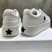 Dior Star Platform Sneaker White Calfskin Suede - 2