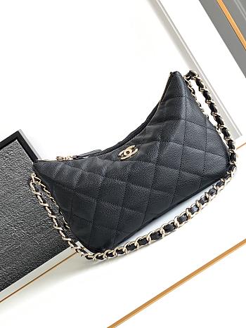 Chanel Hobo Black Caviar Bag 24.5x19x9cm