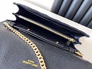 YSL Envelope Chain Wallet Black Gold Hardware 22.5x14x4cm - 3