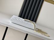 YSL Envelope Chain Wallet White Gold Hardware 22.5x14x4cm - 5