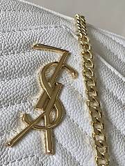 YSL Envelope Chain Wallet White Gold Hardware 22.5x14x4cm - 2