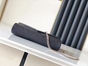 YSL Envelope Chain Wallet Black Silver Hardware 22.5x14x4cm - 5