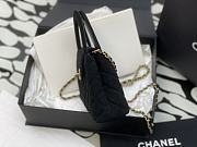 Chanel Kelly Bag Black Fabric Gold 19x13x7cm - 2