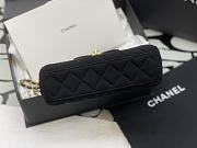 Chanel Kelly Bag Black Fabric Gold 19x13x7cm - 3