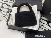 Chanel Kelly Bag Black Fabric Gold 19x13x7cm - 4