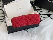 Chanel Kelly Bag Red Fabric Gold 19x13x7cm - 3