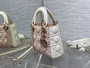 Dior Mini Lady Bag Two-Tone Latte Powder Pink 17 x 15 x 7 cm - 6