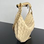 Bottega Veneta Sardine Top Handle Bag Beige 33x20x4cm - 5