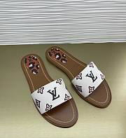 Louis Vuitton LV White Slides - 1