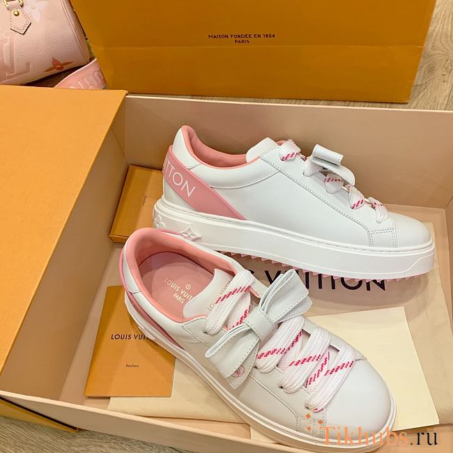 Louis Vuitton LV Time Out White Pink Sneaker  - 1