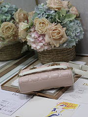 Dior Small Lady D-joy White Pink 22x12x6cm - 6
