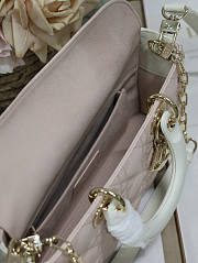 Dior Medium Lady D-joy White Pink 26x13.5x5cm - 6