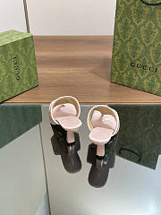 Gucci Women's Double G Thong Sandals Pink Heel 5.5cm - 5