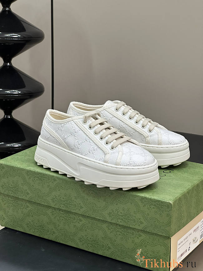 Gucci Women's Platform White Sneakers - 1