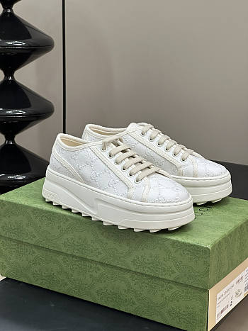 Gucci Women's Platform White Sneakers