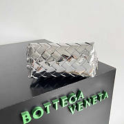 Bottega Veneta Intrecciato Beauty Pouch Silver 16.5x10.5x9cm - 4