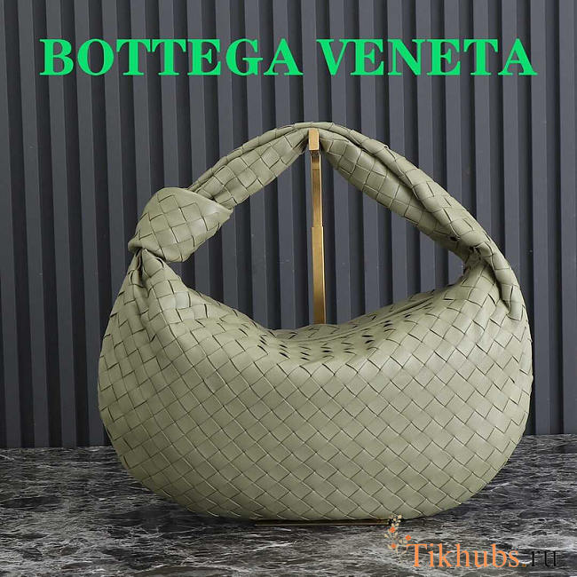 Bottega Veneta Small Jodie Intrecciato Leather Shoulder Bag Green 48x40x16cm - 1