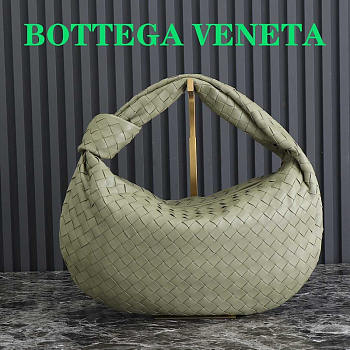 Bottega Veneta Small Jodie Intrecciato Leather Shoulder Bag Green 48x40x16cm